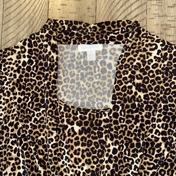 Purr 😸 like a Leopard 🐆 in this Sleek, Soft & Stylish Animal 🦒 Print Blouse. - Picture 5 of 17